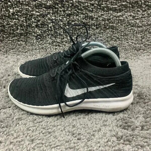 Nike Women's Size 6 Free RN Motion Flyknit Black Running Sneakers 834585-001